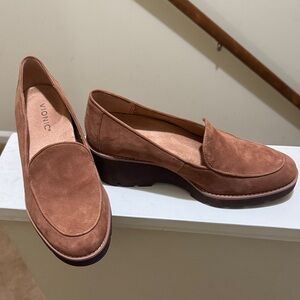 Vionic Brown Suede Loafers